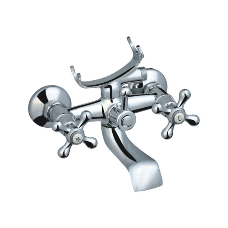 Cobra Head Spout Central Divertor Two Handle  Shower Faucet 